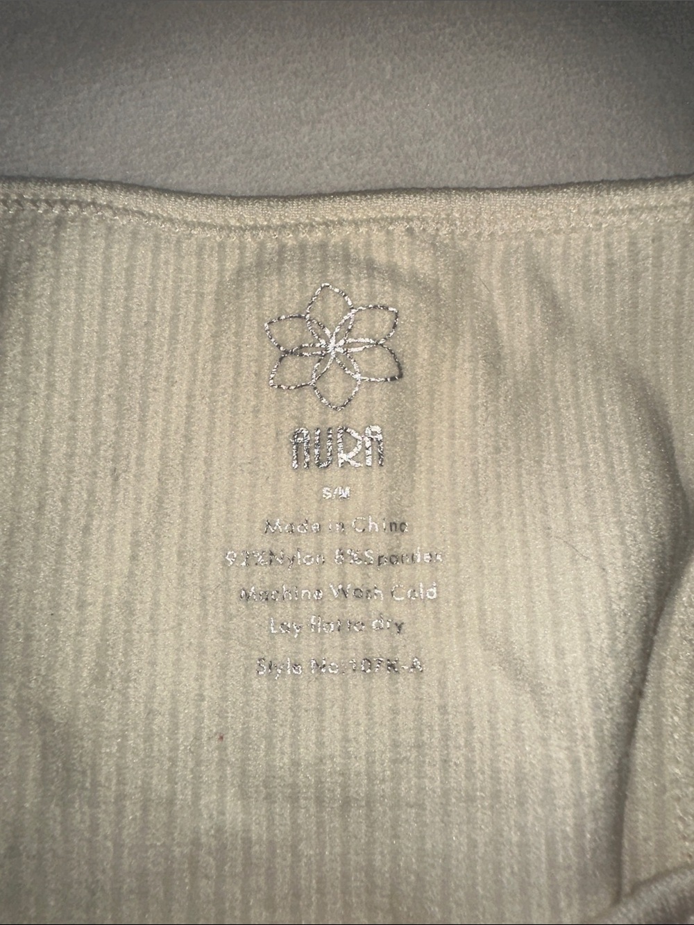 Aura Cream Ribbed Racerback Tank - Picture 2 of 3